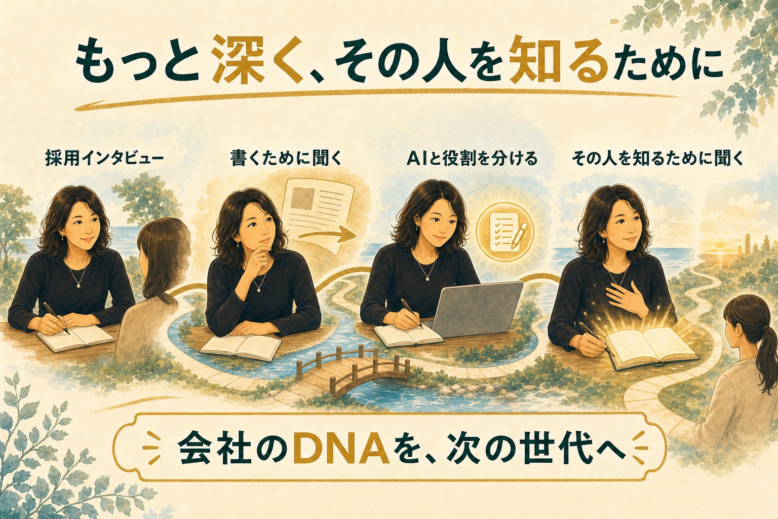採用インタビューからAIと役割を分け、その人を知るために聞くまでの変化 PC版