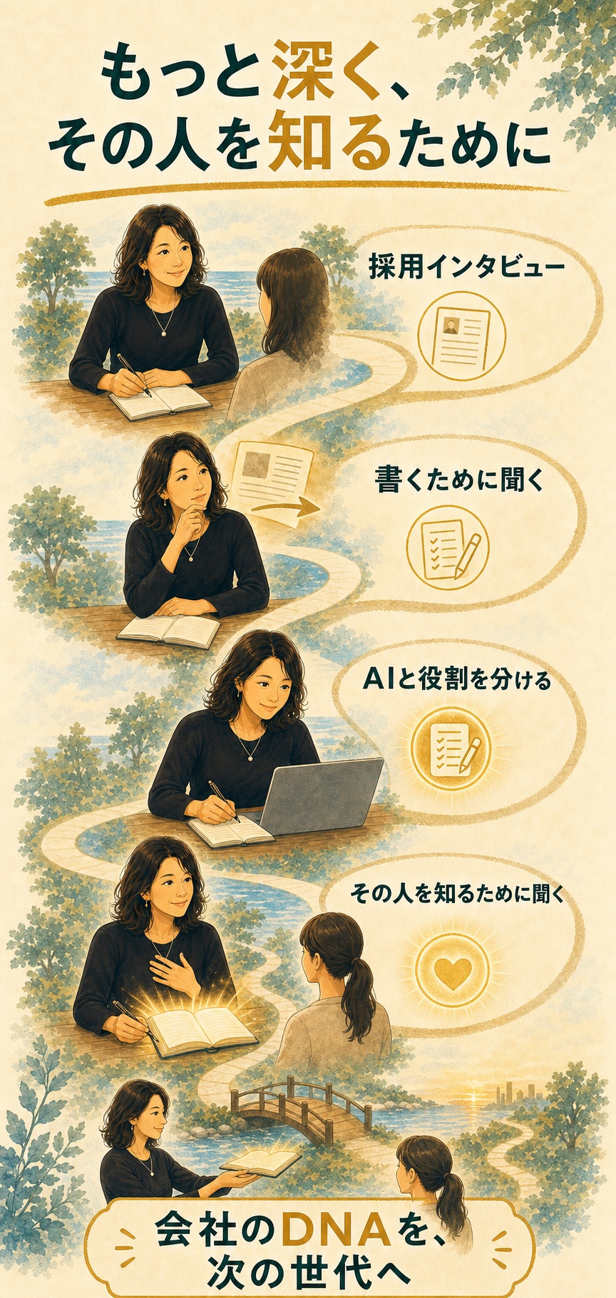 採用インタビューからAIと役割を分け、その人を知るために聞くまでの変化 スマホ版